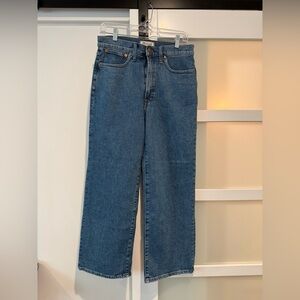 NWT!! Madewell Vintage Wide-Leg Crop Jeans in Blue size 28
